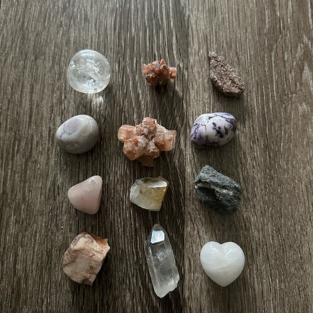 Assorted Natural Small Stone Rock Collection Set of 12